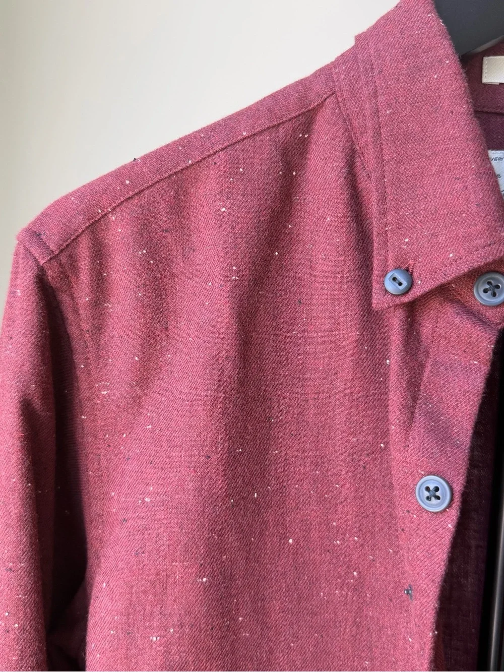J. Crew Men's Burgundy Button-Up Shirt